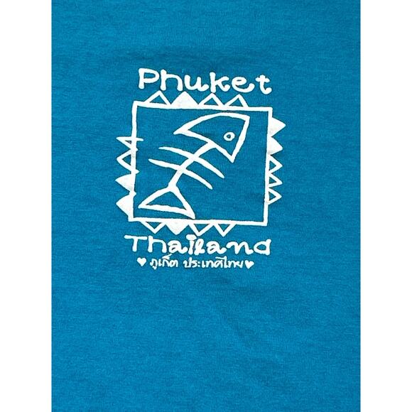 Funny T Shirt Phuket Thailand Blue T Shirt Size M Medium Seldom Worn - Picture 6 of 7